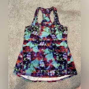 Athleta Floral Fade Printed Chi Athletic Tank